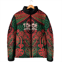 Aotearoa Iwi Tuhoe Personalised Padded Jacket Maori Kowhaiwhai Pattern LT19 - Polynesian Pride