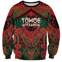 Aotearoa Iwi Tuhoe Personalised Sweatshirt Maori Kowhaiwhai Pattern LT19 Unisex Red - Polynesian Pride