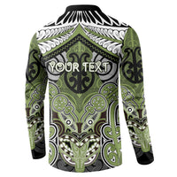 Aotearoa Iwi Whakatohea Personalised Button Sweatshirt Maori Kowhaiwhai Pattern LT19 - Polynesian Pride