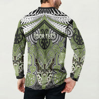 Aotearoa Iwi Whakatohea Personalised Button Sweatshirt Maori Kowhaiwhai Pattern LT19 - Polynesian Pride