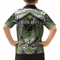 Aotearoa Iwi Whakatohea Personalised Kid Hawaiian Shirt Maori Kowhaiwhai Pattern