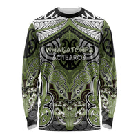 Aotearoa Iwi Whakatohea Personalised Long Sleeve Shirt Maori Kowhaiwhai Pattern