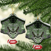 Aotearoa Iwi Ngati Awa Personalised Ceramic Ornament Maori Kowhaiwhai Pattern