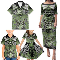 Aotearoa Iwi Ngati Raukawa Personalised Family Matching Puletasi and Hawaiian Shirt Maori Kowhaiwhai Pattern