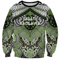Aotearoa Iwi Ngati Raukawa Personalised Sweatshirt Maori Kowhaiwhai Pattern