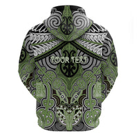 Aotearoa Iwi Ngati Raukawa Personalised Zip Hoodie Maori Kowhaiwhai Pattern