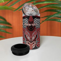Aotearoa Iwi Ngati Toa Personalised 4 in 1 Can Cooler Tumbler Maori Kowhaiwhai Pattern