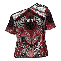 Aotearoa Iwi Ngati Toa Personalised Cross Shoulder Shirt Maori Kowhaiwhai Pattern