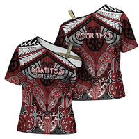 Aotearoa Iwi Ngati Toa Personalised Cross Shoulder Shirt Maori Kowhaiwhai Pattern