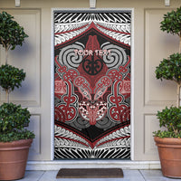 Aotearoa Iwi Ngati Toa Personalised Door Cover Maori Kowhaiwhai Pattern