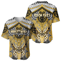 Aotearoa Iwi Ngati Tama Personalised Baseball Jersey Maori Kowhaiwhai Pattern