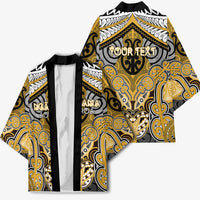 Aotearoa Iwi Ngati Tama Personalised Kimono Maori Kowhaiwhai Pattern