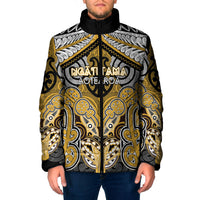 Aotearoa Iwi Ngati Tama Personalised Padded Jacket Maori Kowhaiwhai Pattern