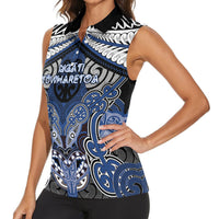 Aotearoa Iwi Ngati Tuwharetoa Personalised Women Sleeveless Polo Shirt Maori Kowhaiwhai Pattern