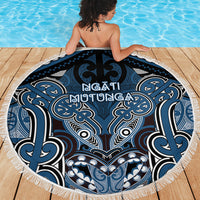Aotearoa Iwi Ngati Mutunga Beach Blanket Maori Kowhaiwhai Pattern