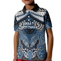 Aotearoa Iwi Ngati Mutunga Personalised Kid Polo Shirt Maori Kowhaiwhai Pattern