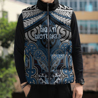 Aotearoa Iwi Ngati Mutunga Personalised Sleeveless Puffer Jacket Maori Kowhaiwhai Pattern