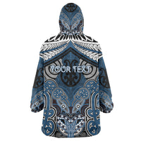 Aotearoa Iwi Ngati Mutunga Personalised Wearable Blanket Hoodie Maori Kowhaiwhai Pattern
