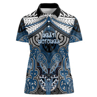 Aotearoa Iwi Ngati Mutunga Personalised Women Polo Shirt Maori Kowhaiwhai Pattern