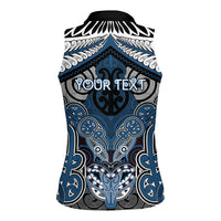 Aotearoa Iwi Ngati Mutunga Personalised Women Sleeveless Polo Shirt Maori Kowhaiwhai Pattern