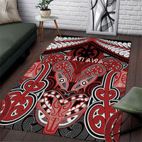 Aotearoa Iwi Te Ati Awa Area Rug Maori Kowhaiwhai Pattern