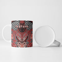 Aotearoa Iwi Te Ati Awa Personalised Ceramic Mug Maori Kowhaiwhai Pattern