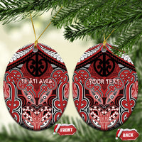 Aotearoa Iwi Te Ati Awa Personalised Ceramic Ornament Maori Kowhaiwhai Pattern