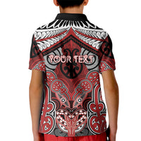 Aotearoa Iwi Te Ati Awa Personalised Kid Polo Shirt Maori Kowhaiwhai Pattern