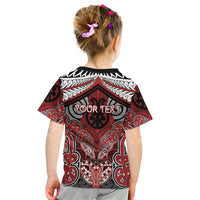 Aotearoa Iwi Te Ati Awa Personalised Kid T Shirt Maori Kowhaiwhai Pattern