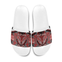 Aotearoa Iwi Te Ati Awa Slide Sandals Maori Kowhaiwhai Pattern