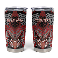 Aotearoa Iwi Te Ati Awa Personalised Tumbler Cup Maori Kowhaiwhai Pattern