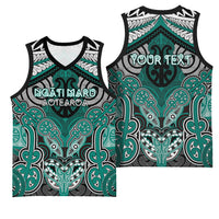 Aotearoa Iwi Ngati Maru Personalised Basketball Jersey Maori Kowhaiwhai Pattern