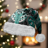 Aotearoa Iwi Ngati Maru Personalised Christmas Santa Hat Maori Kowhaiwhai Pattern