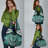 Aotearoa Iwi Ngati Maru Grocery Bag Maori Kowhaiwhai Pattern