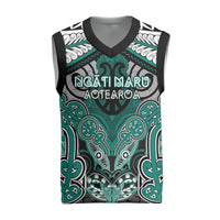 Aotearoa Iwi Ngati Maru Personalised Christmas Knitted V-Neck Vest Maori Kowhaiwhai Pattern