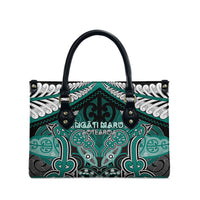 Aotearoa Iwi Ngati Maru Leather Bag Maori Kowhaiwhai Pattern