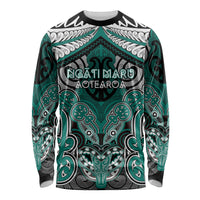 Aotearoa Iwi Ngati Maru Personalised Long Sleeve Shirt Maori Kowhaiwhai Pattern