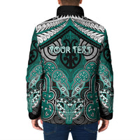 Aotearoa Iwi Ngati Maru Personalised Padded Jacket Maori Kowhaiwhai Pattern