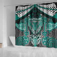 Aotearoa Iwi Ngati Maru Shower Curtain Maori Kowhaiwhai Pattern