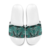 Aotearoa Iwi Ngati Maru Slide Sandals Maori Kowhaiwhai Pattern