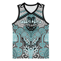 Aotearoa Iwi Ngati Paoa Personalised Basketball Jersey Maori Kowhaiwhai Pattern