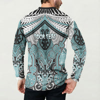 Aotearoa Iwi Ngati Paoa Personalised Button Sweatshirt Maori Kowhaiwhai Pattern