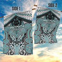 Aotearoa Iwi Ngati Paoa Garden Flag Maori Kowhaiwhai Pattern