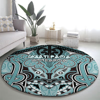 Aotearoa Iwi Ngati Paoa Round Carpet Maori Kowhaiwhai Pattern
