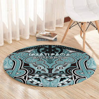 Aotearoa Iwi Ngati Paoa Round Carpet Maori Kowhaiwhai Pattern