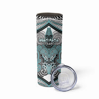 Aotearoa Iwi Ngati Paoa Personalised Skinny Tumbler Maori Kowhaiwhai Pattern