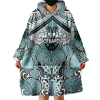 Aotearoa Iwi Ngati Paoa Personalised Wearable Blanket Hoodie Maori Kowhaiwhai Pattern