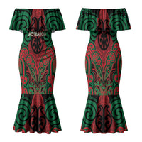 Aotearoa Iwi Ngati Hine Personalised Family Matching Mermaid Dress and Hawaiian Shirt Maori Kowhaiwhai Pattern