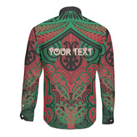 Aotearoa Iwi Ngati Hine Personalised Long Sleeve Button Shirt Maori Kowhaiwhai Pattern