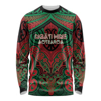 Aotearoa Iwi Ngati Hine Personalised Long Sleeve Shirt Maori Kowhaiwhai Pattern